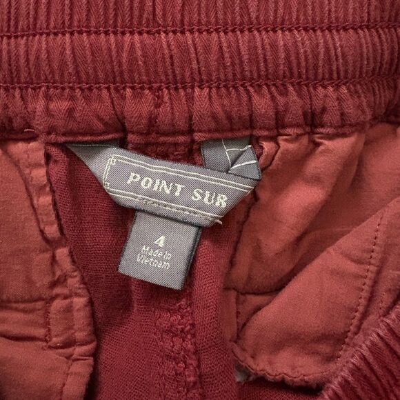 J. Crew Point Sur Seaside Jogger Pants‎ Cotton Twill Red Beach Coastal Size 4 - Picture 6 of 7